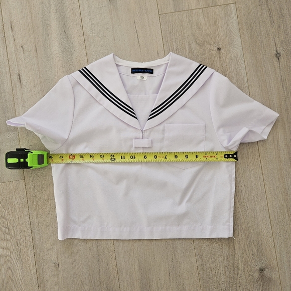 White Japanese School Uniform Sailor Top - Picture 4 of 5